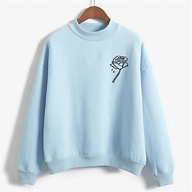 ÁO NỈ NỮ HỌA TIẾT HOA HỒNG XINH XẮN CHẤT NỈ MỀM MỊN DÀY DẶN 1HIT1 FASHION