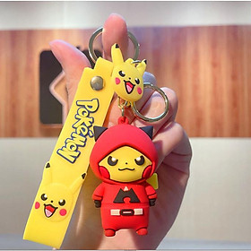 Móc Khóa Pikachu Ninja Dễ Thương PVC Loại Tốt