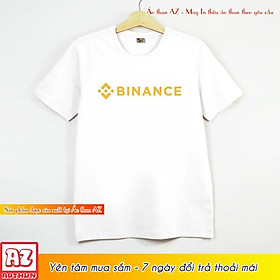 Áo thun nam in logo Binance Crypto màu đen và trắng M2879