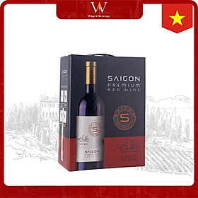 Rượu vang đỏ Saigon Premium hộp 3 Lít 13%
