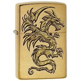 Bật Lửa Zippo 29725 – Zippo Dragon Design Brushed Brass