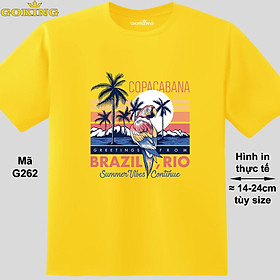 BRAZIL, mã G262. Áo thun in đẹp cho nam nữ, trẻ em, cặp đôi, gia đình. Áo phông Goking hàng hiệu cao cấp