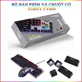 Mua Bộ Bàn Phím Và Chuột Cơ Forev Fv-609 Cao Cấp Led 7 Màu Có Phím Số