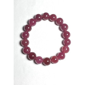 Vòng Tay Đá Ruby Thiên Nhiên 10mm 18 hạt tặng kèm giấy kiểm định 