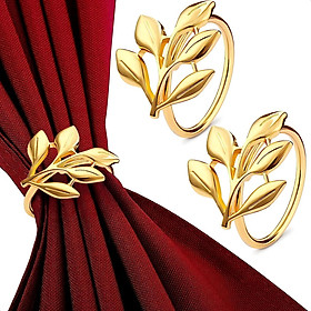 Vòng khăn ăn lá 20 mảnh vàng - Nhẫn Napkin vàng thanh lịch cho bàn ăn Napkins - Nhẫn Napkin Holiday