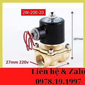 Van điện từ phi 21, phi 27,phi 34 thường đóng 220V, van thoát nước, van nước điều khiển bằng điện