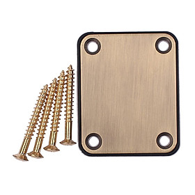For ST Electric Guitar Neck Plate W/ Screws For Style Bass Guitar Parts DIY
