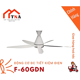 Mua Quạt trần 5 cánh Panasonic F-60GDN màu trắng mẫu mới tháng 10/2024  có điều khiển  động cơ DC - Hàng chính hãng