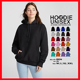 Áo Hoodie unisex 2T Store Bst màu sắc H01 đến H12 khoác nỉ chui đầu nữ nón 2 lớp dày dặn chất lượng đẹp