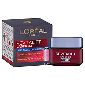 L'Oreal Paris Revitalift Laser x3 Night Cream Mask 50ml