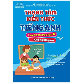 Trọng Tâm Kiến Thức Tiếng Anh Luyện Thi Vào Lớp 6 - Tập 1 (Không Đáp Án)