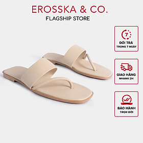 Dép xỏ ngón đi biển thời trang erosska 2021 đế bệt de044