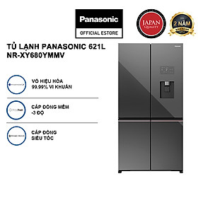 Mua Tủ Lạnh Cao Cấp Panasonic 621L NR-XY680YMMV - Vô hiệu hóa vi khuẩn 99 99% - Cấp Đông Mềm - Lấy Nước Ngoài - Làm Đá Tự Động - Hàng chính hãng