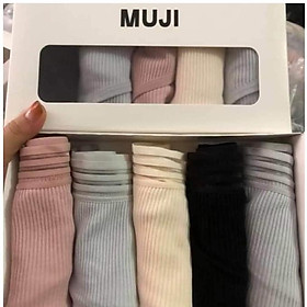 Hộp 5 quần lót cotton MU_IJ sợi tăm tre xuất Nhật đẹp trên từng milimet (phom 50-65kg)