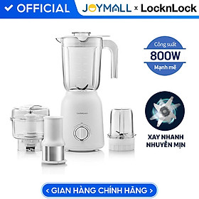 Mua Máy xay sinh tố Locknlock 1.5L EJM416WHT Multi Blender 800W - Hàng chính hãng  nghiền nhuyễn đá  có lọc bã hạt - JoyMall