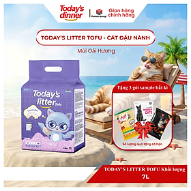 TODAY'S LITTER - Cát vệ sinh từ đậu nành tự nhiên cho mèo, KHỬ MÙI TỐT, VÓN NHANH , 7Lít