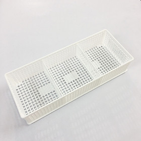 Mua Khay đựng vật dụng chia ngăn dạng lưới (29.7cm x 12cm) hàng Nhật Bản - Xanh