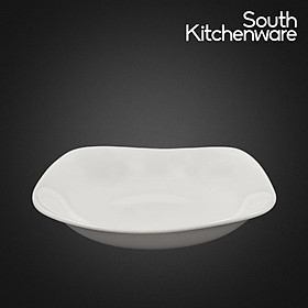 Dĩa vuông sâu 18cm Misc-Assortment Lys Trắng Ngà sứ tráng men cao cấp Minh Long