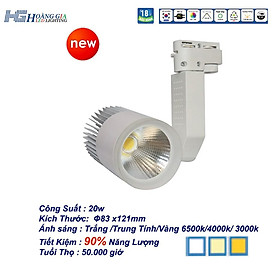 Đèn Led Rọi Ray COB 20w Vỏ Trắng HG4