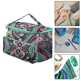 Yarn Storage Tote Bag Yarn Organizer for Traveling Durable Storage Organizer Large Capacity 600D Oxford Cloth Crochet Bag Knitting Tote Bag