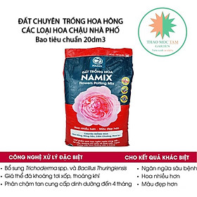 Đất Trồng Hoa Namix Bao 20dm3 – Chuyên trồng Hoa Hồng, Đồng Tiền, Cẩm Chướng, Hoa Ly và nhiều loại