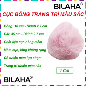 Cục bông trang trí nhiều màu sắc (tùy chọn mẫu) - Bông B215A Hồng