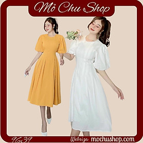 ĐẦM XÒE TAY BỒNG XẾP LI CỘT DÂY 73667711 [MỎ CHU SHOP