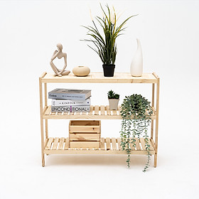 Mua Kệ Giày Gỗ 3 Tầng - Chất Liệu Gỗ Thông Kích Thước 50cm - 80cm Kệ Có Mặt Phẳng Thích Hợp để đồ