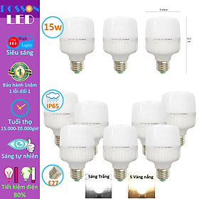 Sỉ 50 Bóng đèn Led trụ 15w bup trụ T70 bulb tiết kiệm điện siêu sáng kín chống nước mưa Posson LC-15x