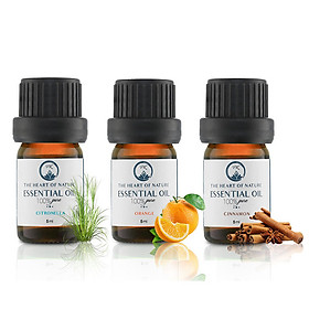 Combo 3 tinh dầu Sả Java, Cam và Quế PK 5ml