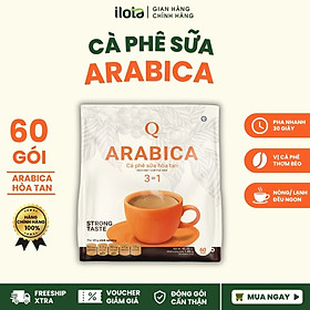Cà phê sữa Arabica hòa tan 3in1 (Bịch 60 gói) - Trần Quang