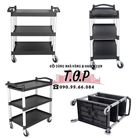 Mua Xe Đẩy Nhựa 3 Tầng  Xe Dọn Thức Ăn 3 Tầng L82xW40XH91cm