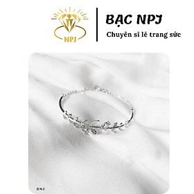 Lắc tay bạc  MẪU MỚI  lắc tay bạc thiết kết hình chiếc lá phong cách hiện đại trẻ trung