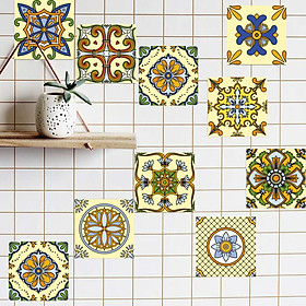 20Pieces Self Adhesive Mosaic Tile Wall Stickers Interior Decor Kitchen Bathroom - Waterproof, Oilproof