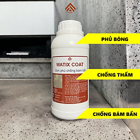 Sơn chống thấm, phủ bóng, chống bám bẩn, cho tường, gạch, đá, bê tông... Acrylic gốc nước, trong suốt - WatixCoat 5Kg