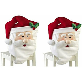 Ghế phòng ăn Santa Claus bao phủ bữa ăn trang trí Giáng sinh Trang trí ghế Trang trí chửi bới ngày Giáng sinh ngày Giáng sinh (44th70 cm, M. (2PCS))