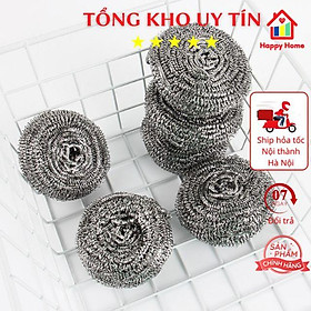 Mua Cọ xoong nồi bằng sắt  dạng búi tròn vệ sinh đồ dùng nhà bếp Happy Home