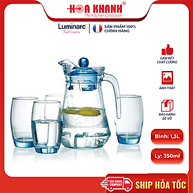 Hình ảnh Bộ Bình Ly Thủy Tinh Arc Blue 5 món - L0535