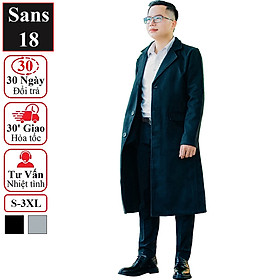 Áo Khoác Dạ Nam Dáng Dài Áo Dạ Nam 1 Lớp Sans18 Sans Shop