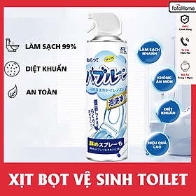 Chai Xịt Bọt Làm Sạch Vệ Sinh Bồn Cầu Toilet Dung Tích 500 Ml Tẩy Rửa Mọi Vết Bẩn Hương Chanh Thơm Mát