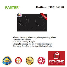Combo Bếp Điện Từ Faster FS 712HI + Máy Hút Mùi Âm Tủ Cao Cấp - Hàng Chính Hãng