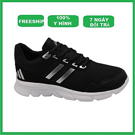 Giày Thể Thao Sneaker Nam Nữ đen sọc trắng và đen sọc đen, thích hợp giày cặp, mang nhóm