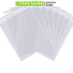 Mua Túi bóng kính trong suốt Food saver  bộ 100 túi opp dán miệng đựng quần áo khẩu trang  phụ kiện
