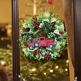 Christmas Flower Wreath Artificial Wreath Wall Hanging Greenery Wreaths for Xmas