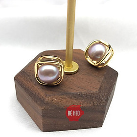 Bông tai ngọc trai nuôi nước ngọt - Tặng Quà 0đ - Trang sức Bé Heo BHBT451