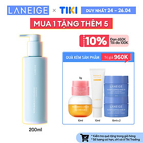 Sữa Rửa Mặt Dạng Gel Dịu Nhẹ Dành Cho Da Nhạy Cảm Và Da Khô Laneige Water Bank Blue Ha Cleansing Gel 200ml