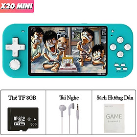 Máy chơi game cầm tay Vinetteam X20 mini 4.3 inch bộ nhớ 8GB tích hợp hơn 1000 trò chơi MP3, MP4 phong cách Retro - hàng chính hãng