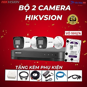 Mua Trọn Bộ Camera 2/3/4 Mắt Hikvision 2.0MP Full HD  Bộ camera thân hồng ngoại quan sát trong nhà  ngoài trời chuyên nghiệp - Hàng Chính Hãng