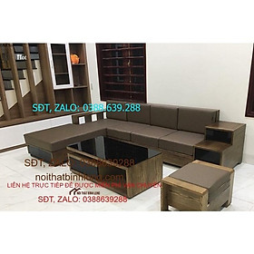 Mua Bàn ghế Sofa góc L 3 ngăn kéo gỗ sồi Nga cho chung cư