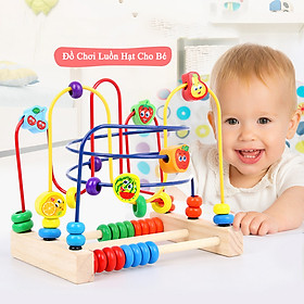 Đồ Chơi Gỗ Đồ Chơi Luồn Hạt - Đồ Chơi Thông Minh Cho Bé